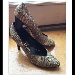 Vtg YSL YVES SAINT LAURENT Paris 7M Lizzard Italy